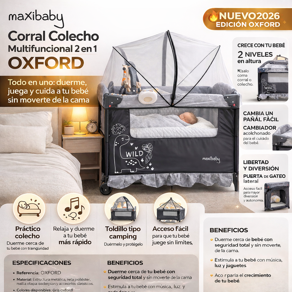 Cuna Corral Colecho Oxford Maxibaby