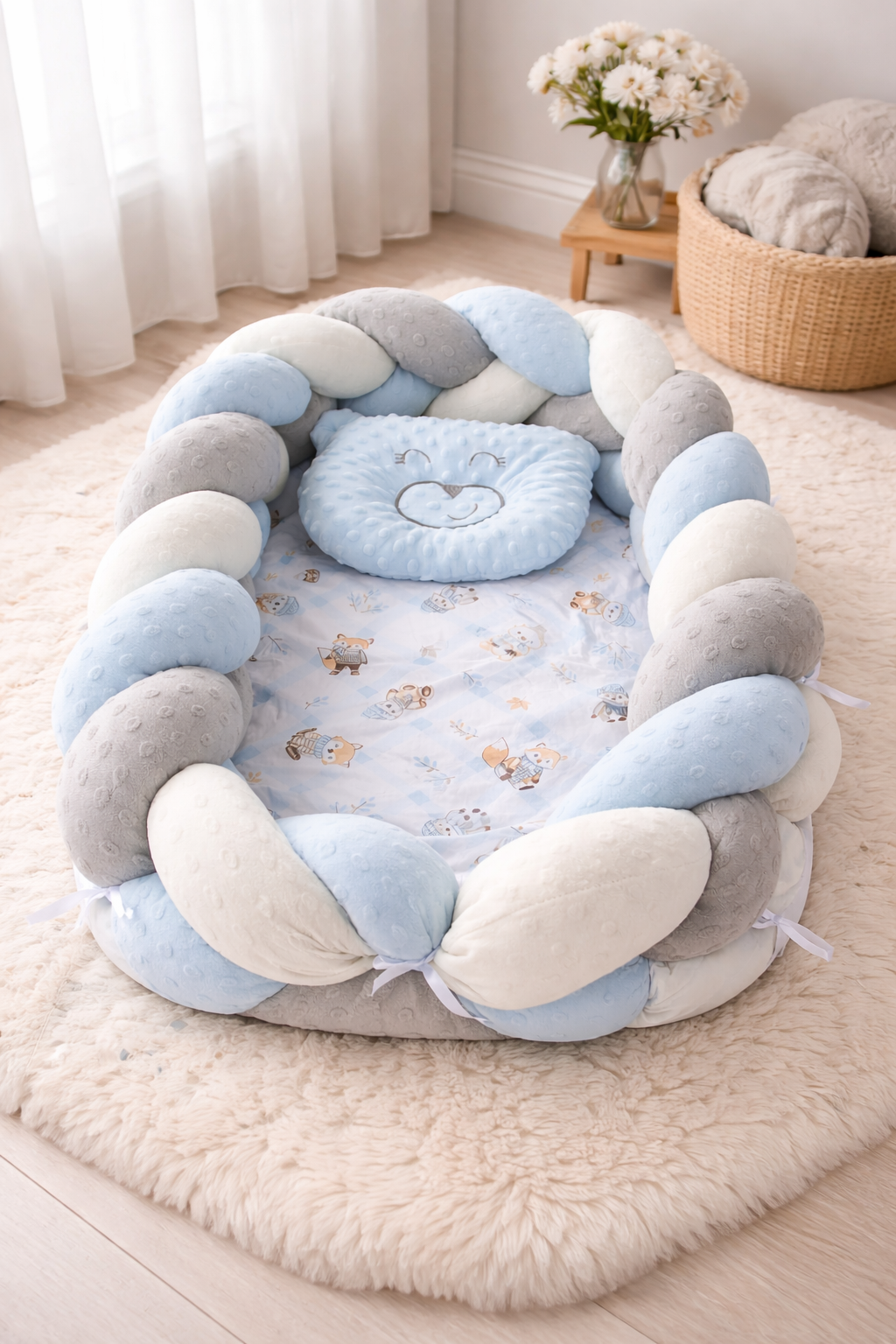 Nido Trenzado Antireflujo Para Bebe
