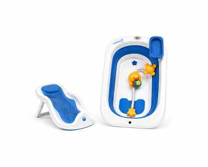 Combo Bañera Plegable, Extra Grande Con Soporte En Silicona y Ducha Eléctrica