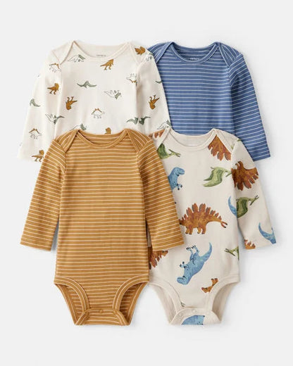 Set De 4 Bodies Carters Manga Larga Original