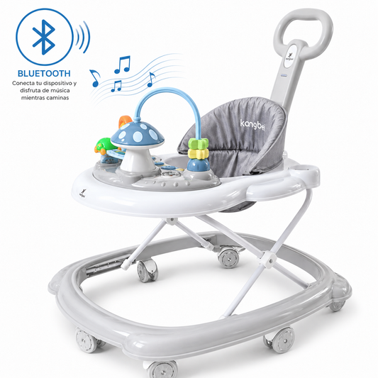Caminador para Bebé con Bluetooth, Bandeja de Juegos y Ruedas 360° Honguito 9596
