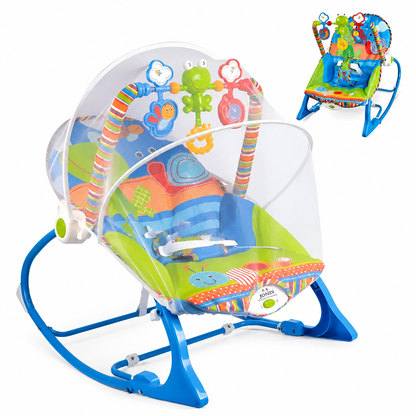 Silla Mecedora Rocker Para Bebé con Toldillo y Juguetes Interactivos