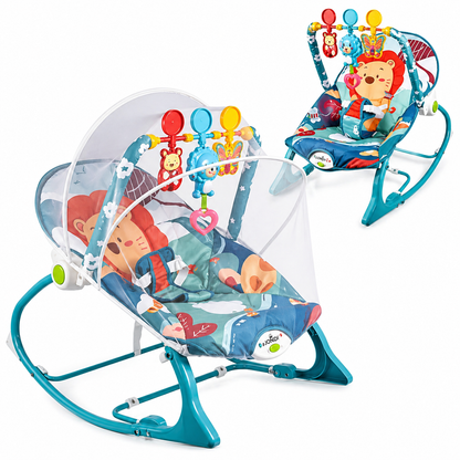 Silla Mecedora Rocker Para Bebé con Toldillo y Juguetes Interactivos