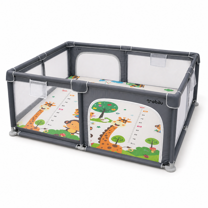 Combo Corral de Juegos para Bebé 180x200 cm + Tapete Plegable Acolchado