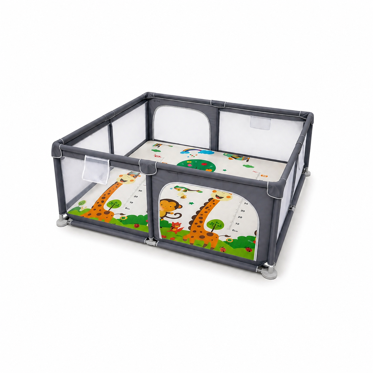 Combo Corral de Juegos para Bebé 180x200 cm + Tapete Plegable Acolchado