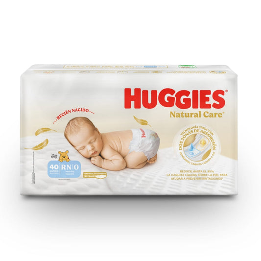 Pañales Huggies Natural Care Etapa 0x40 Unidades