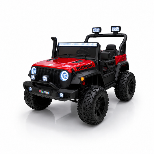 Carro Jeep Eléctrico 2 Puestos 868 Running  Llantas En Goma y Control Remoto Metalizado
