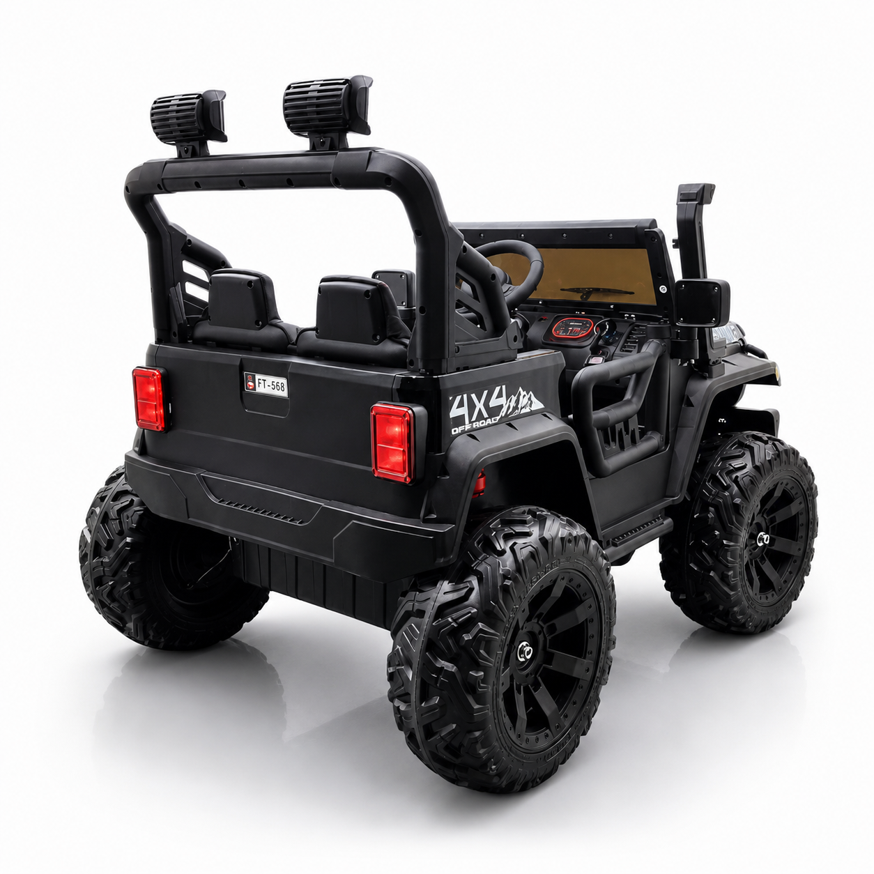 Carro Jeep Eléctrico 2 Puestos 868 Running  Llantas En Goma y Control Remoto Metalizado