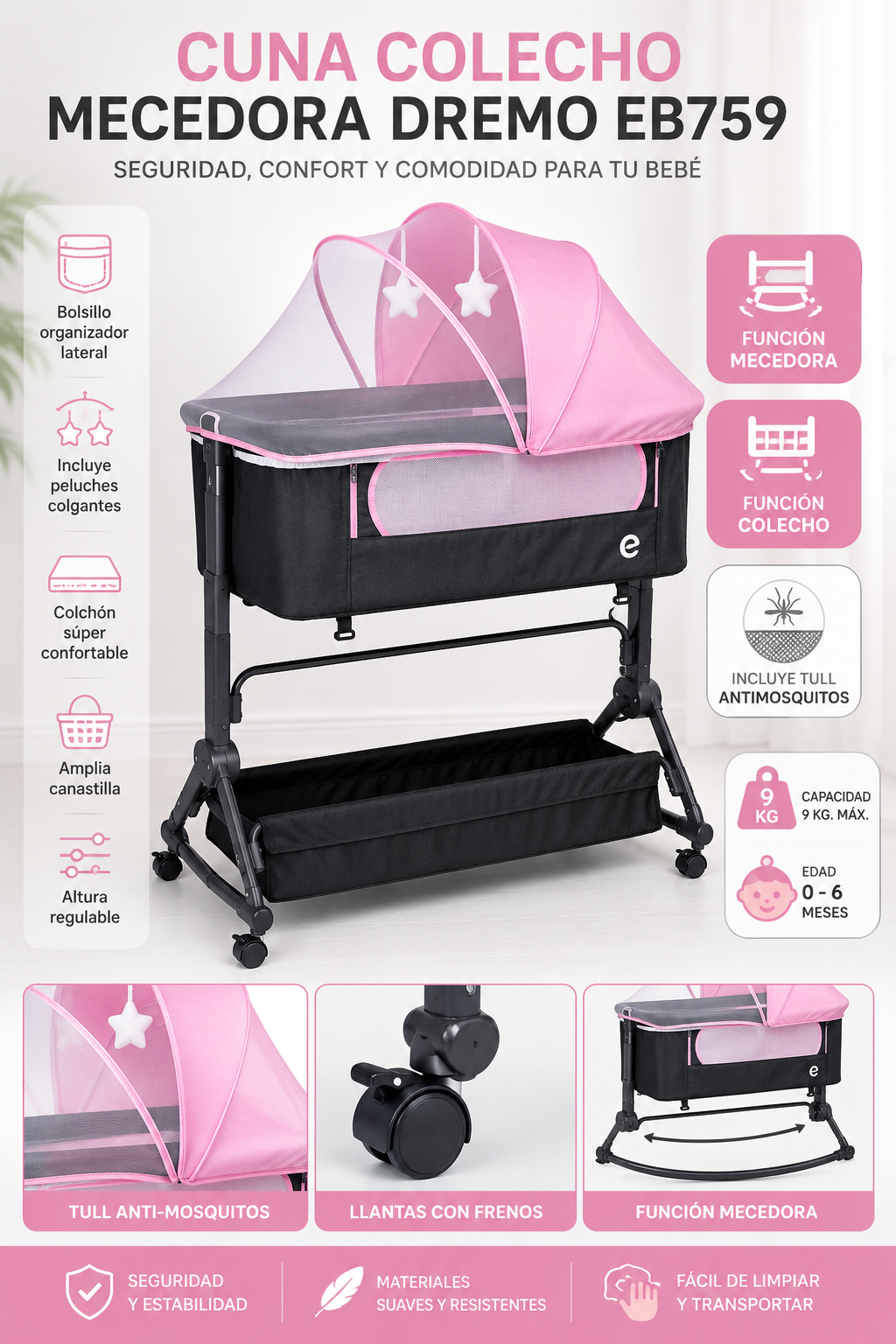 Corral Colecho Mecedor Ebaby 759
