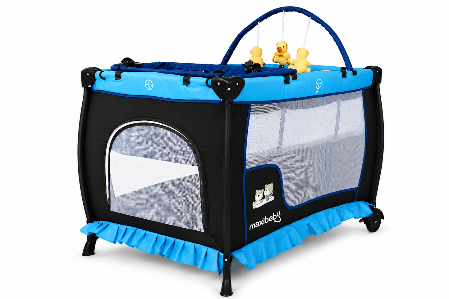 Cuna Corral Campin Maxibaby Con Cambiador, Mecedoras y Caja Musical
