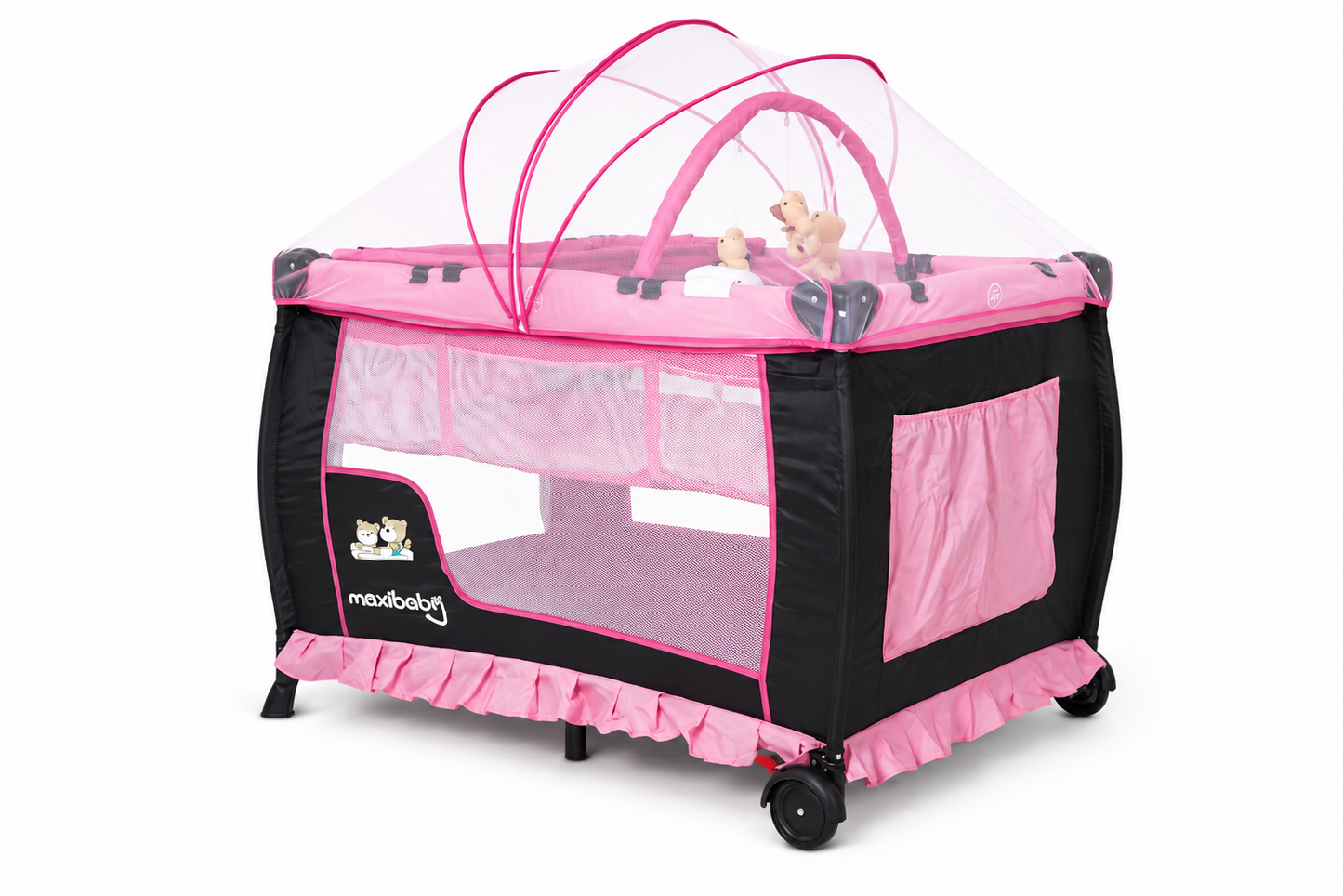 Cuna Corral Campin Maxibaby Con Cambiador, Mecedoras y Caja Musical