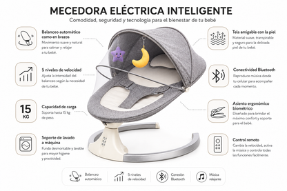Mecedora Eléctrica Inteligente  Con Control Remoto NB y Bluetooth Basic