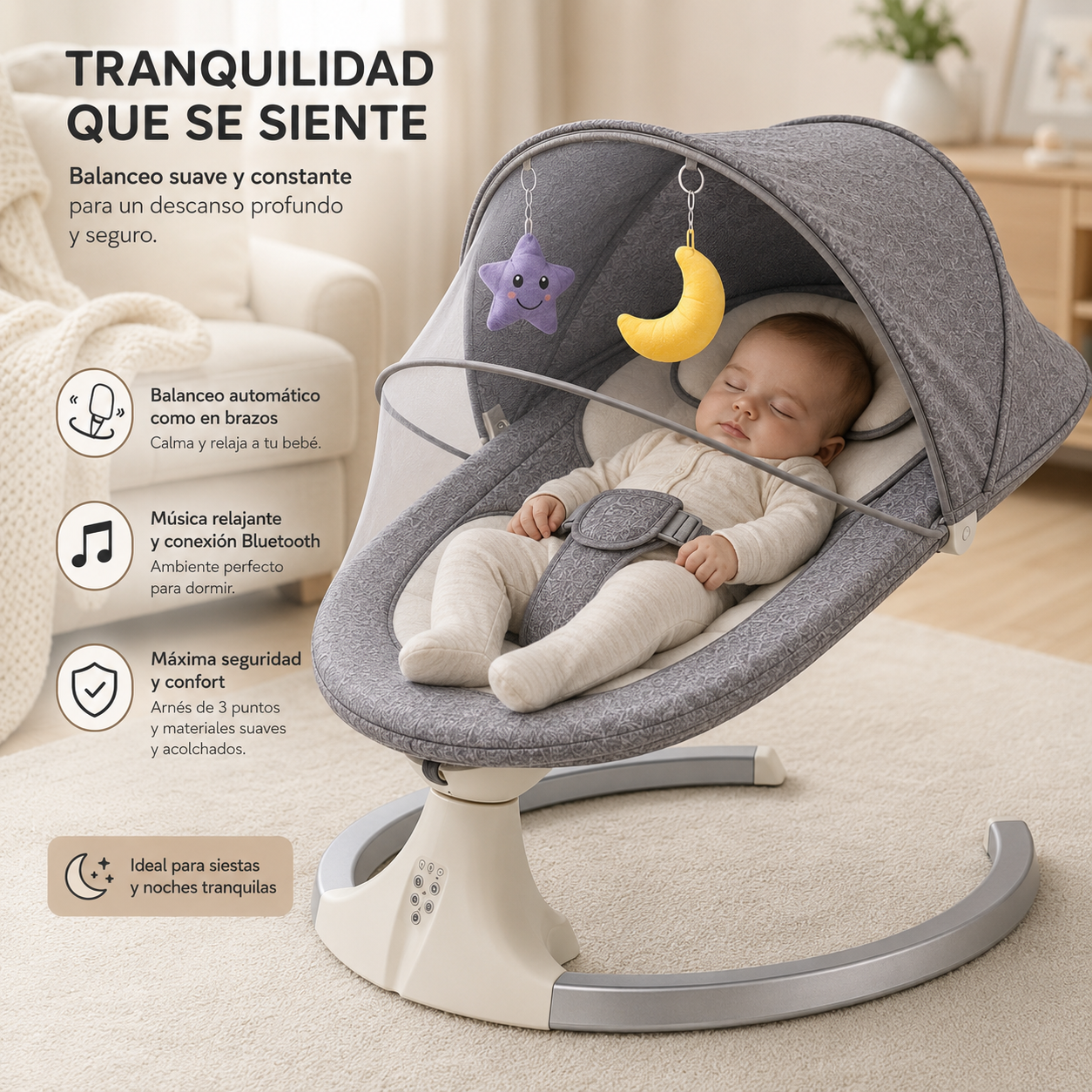 Mecedora Eléctrica Inteligente  Con Control Remoto NB y Bluetooth Basic