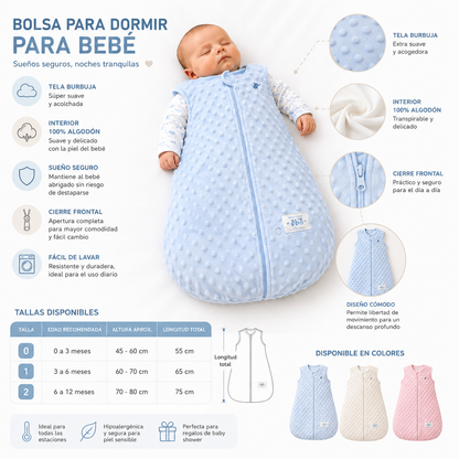 Bolsa para Dormir Bebé En Tela Burbuja