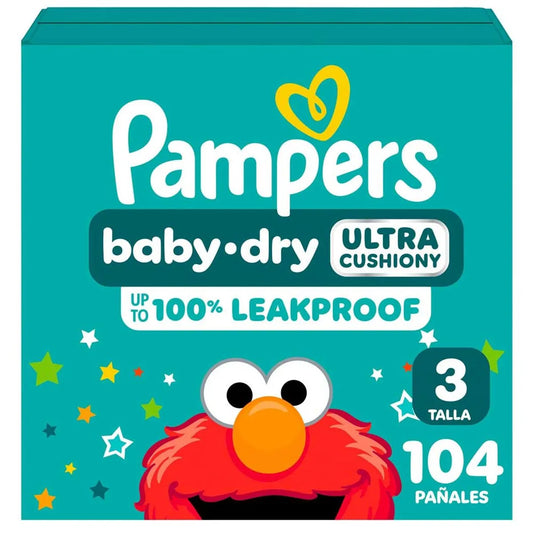 Pañales Pampers Baby-Dry Etapa 3, para bebés de (7-13 kg) 104 Unidades