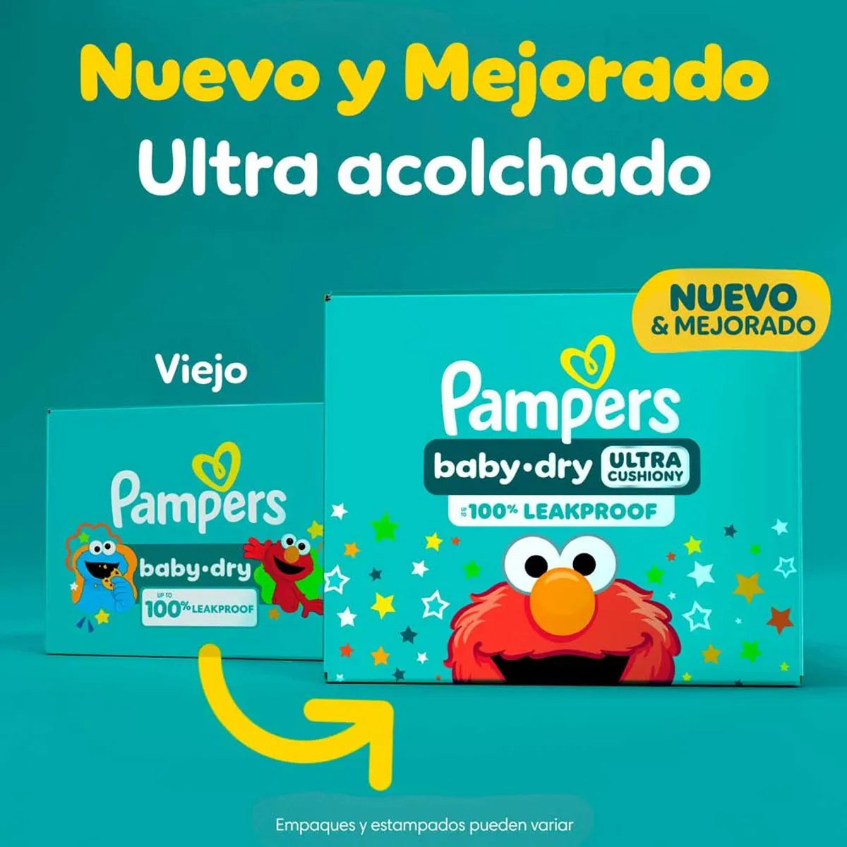 Pañales Pampers Baby-Dry Talla 3, para bebés de (7-13 kg) 104 Unidades
