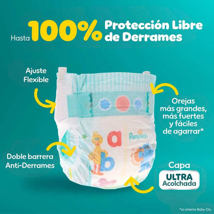 Pañales Pampers Baby-Dry Talla 3, para bebés de (7-13 kg) 104 Unidades