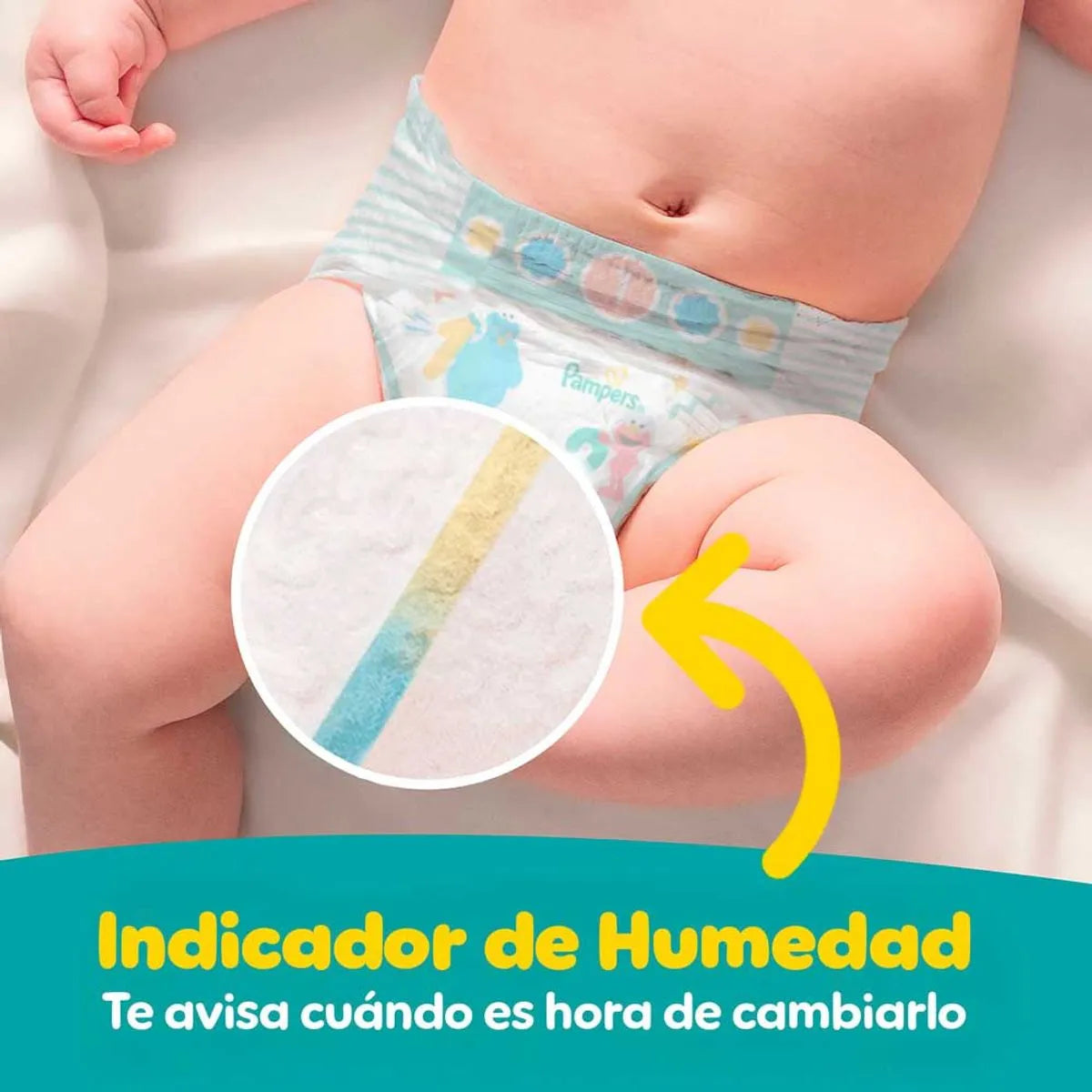 Pañales Pampers Baby-Dry Talla 3, para bebés de (7-13 kg) 104 Unidades