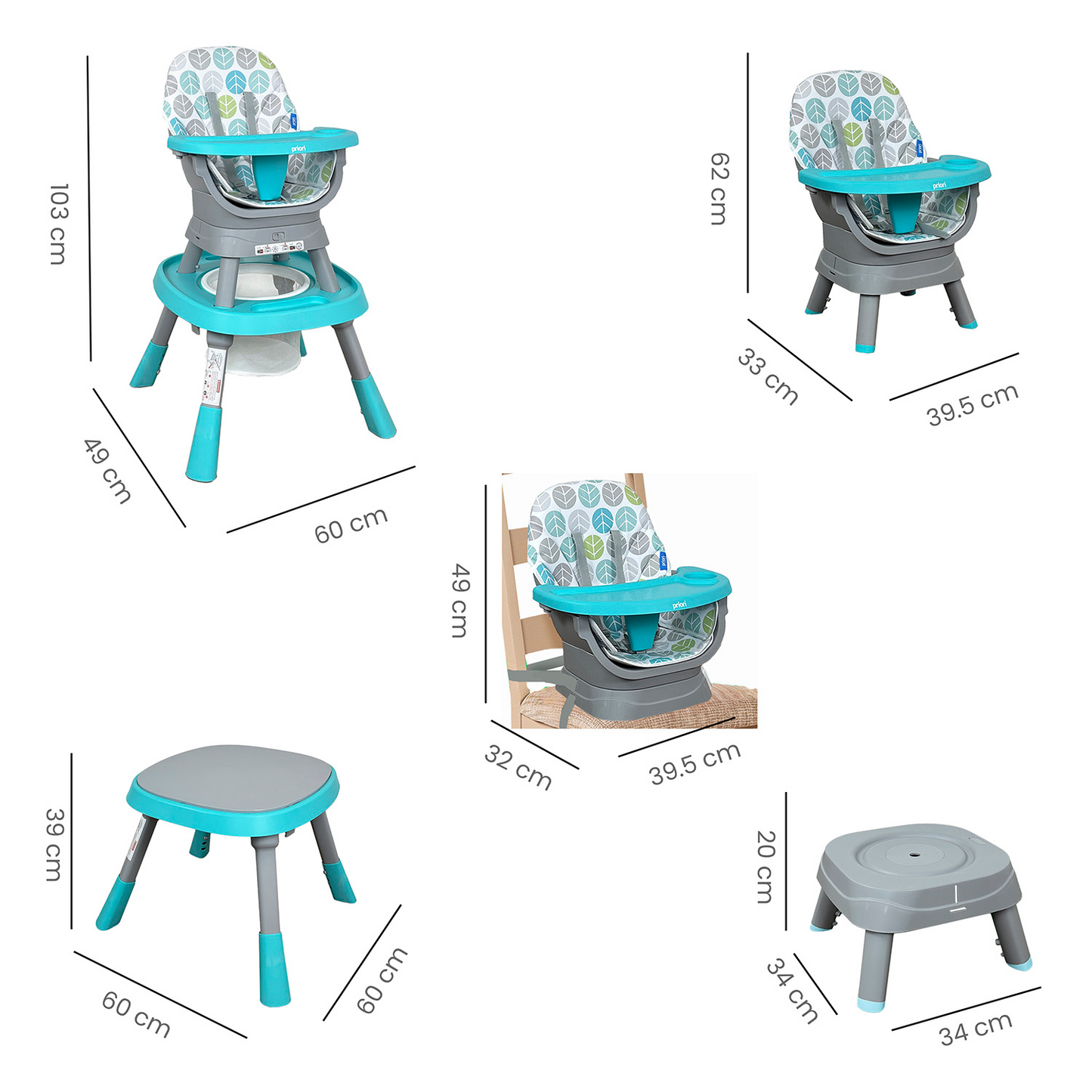 Silla Comedor Bebe Yae 12 En 1 De Priori