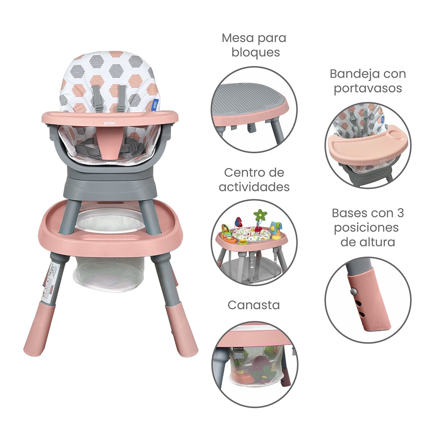 Silla Comedor Bebe Yae 12 En 1 De Priori