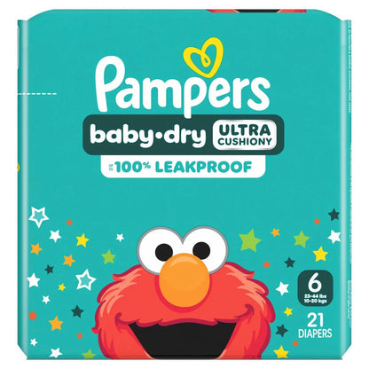 Pañales Pampers Baby-Dry Ultra Cushiony Etapa 6 X 21 Unidades