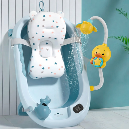 Bañera Plegable Ballena Con Termómetro + Ducha Eléctrica 470