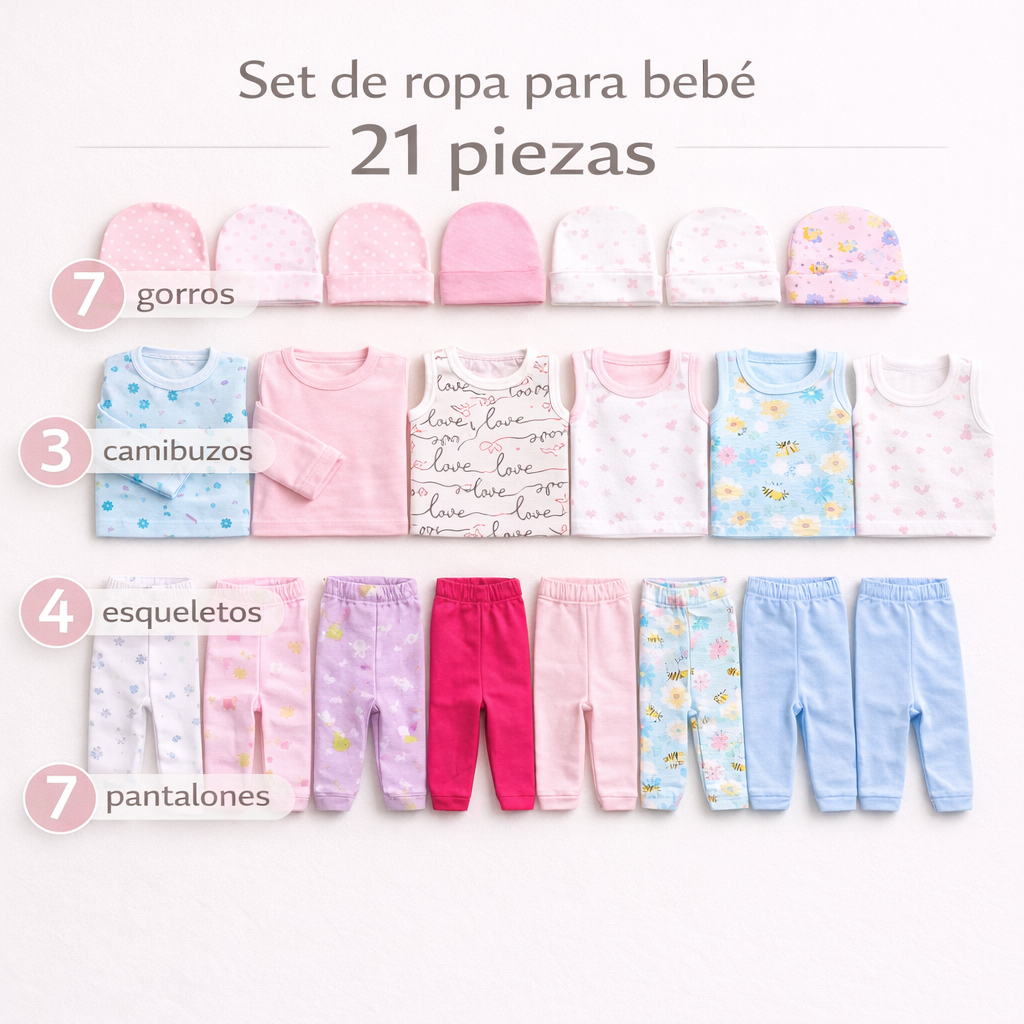Juego De Semanario x 21 Piezas Niña