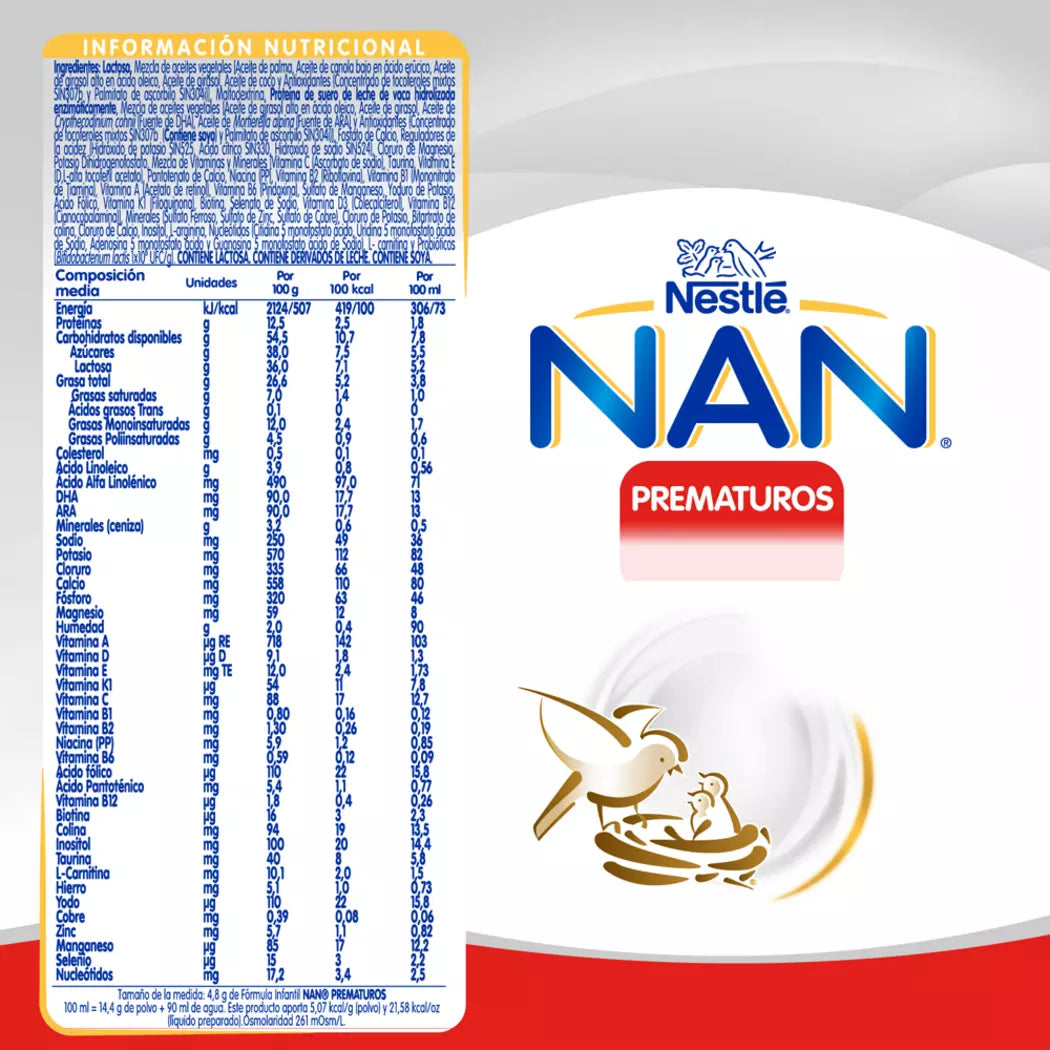 Leche Nan prematuros x 400 gr