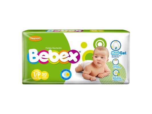 Pañal Bebex Etapa 1 x 30 unidades