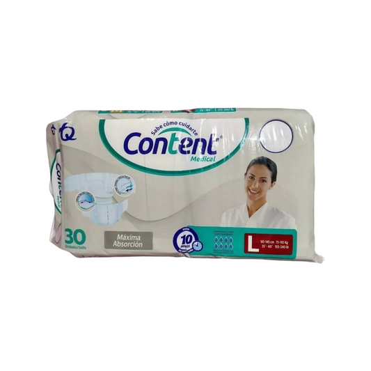 Pañales Content Talla L x 30 Unidades