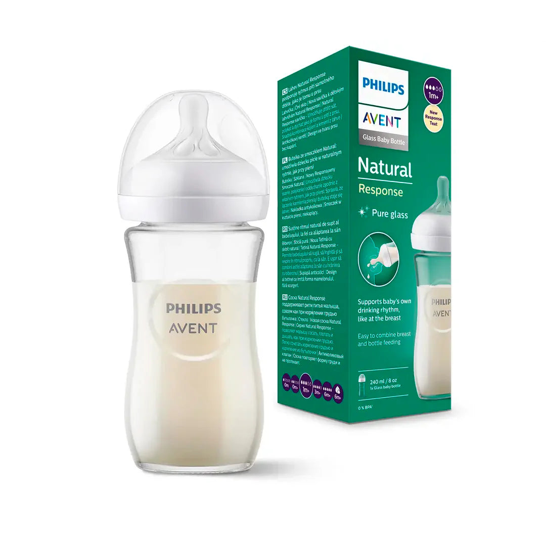 Tetero Natural Response En Vidrio 3.0 9 oz Avent