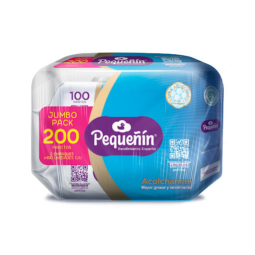 Toallitas Humedas Pequeñín Acolchamax Jumbo Pack x 200 Unidades