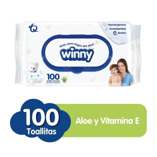 Toallitas Humedas Winny Aloe x 100 Unidades