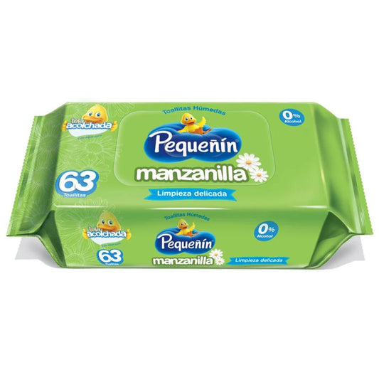 Toallitas Humedas Pequeñin Manzanilla x 63 Unidades