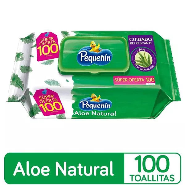 Toallitas Humedas Pequeñin Aloe Vera x 100 Unidades