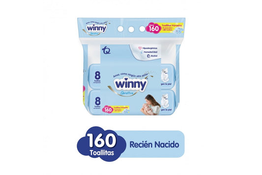 Toallitas Humedas Winny Sensitive x 160 Unidades