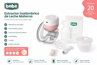 Extractor De Leche Manos Libres Babe