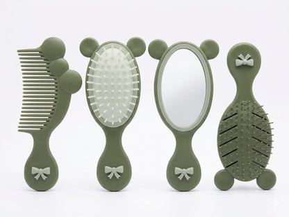 Set De Peinado Infantil (Cepillo, Peinilla y Espejo)