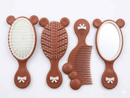 Set De Peinado Infantil (Cepillo, Peinilla y Espejo)