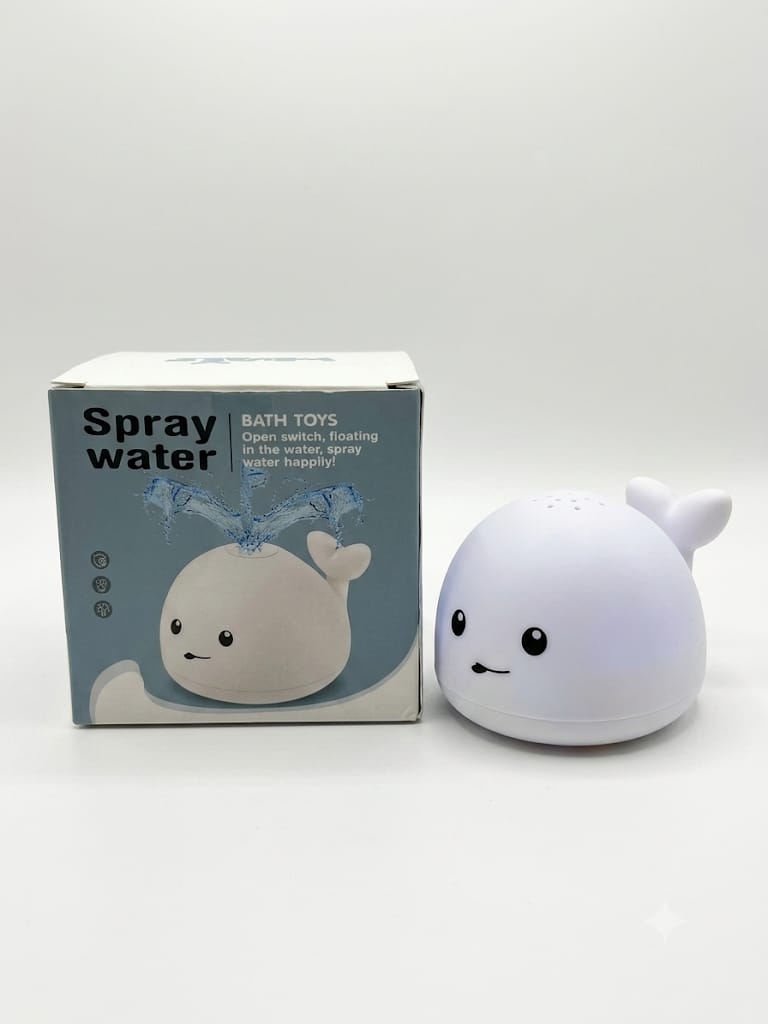 Juguete de Baño Ballena Spray con Luces LED
