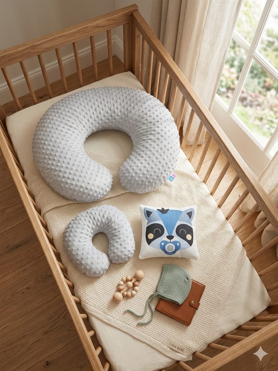 Cojin De Lactancia Con 2 Almohadas Tela Burbuja