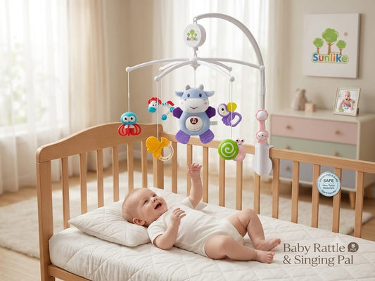 Móvil de Cuna Musical "Soothe & Glow" – Estimulación y Dulces Sueños