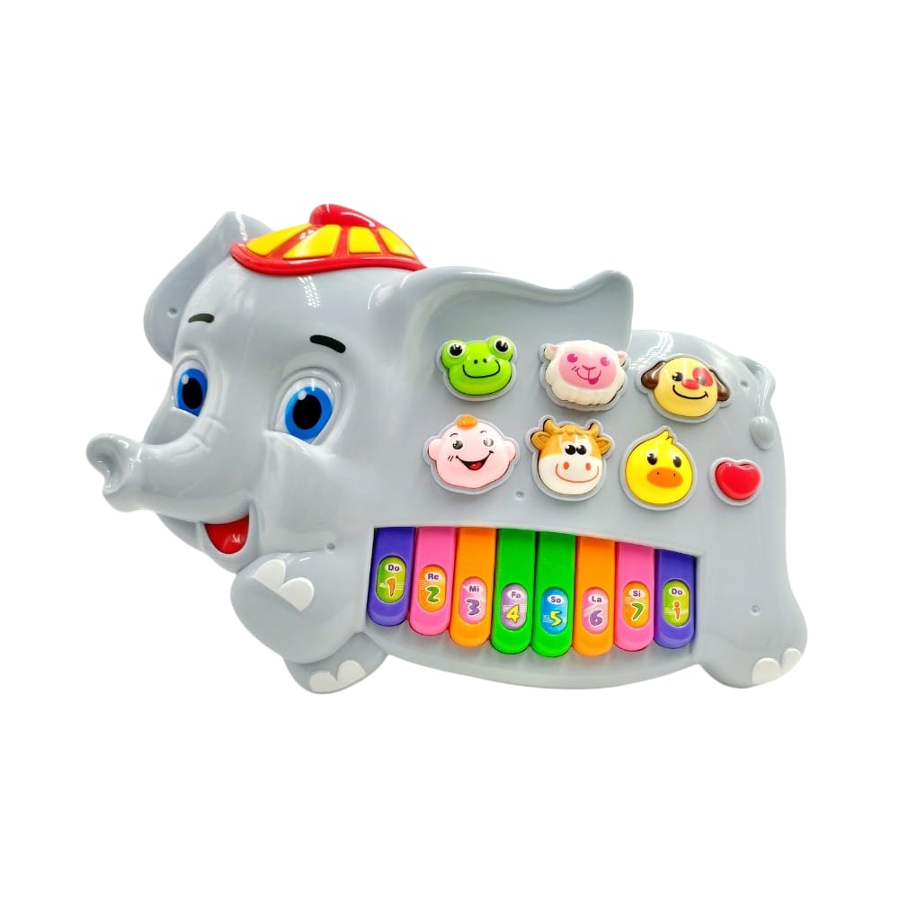 🎹 Mini Piano de Juguete con Forma de Elefante y Sonidos de Animales