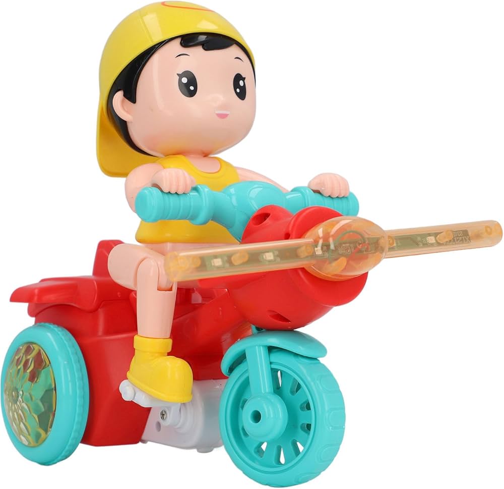 🏍 Juguete De Triciclo Musical Eléctrico Con Luz Giratoria y Movimiento