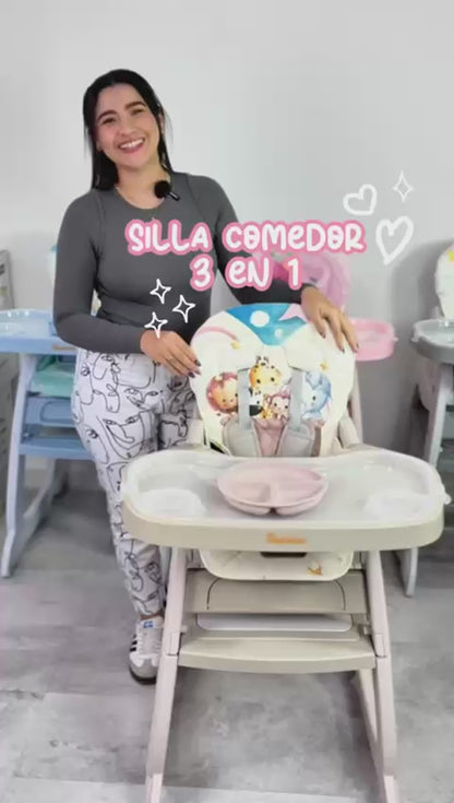 Silla Comedor Escritorio Winnieh Con LEGO, Telas En Cuero, Con Cancha y Plato Incluido