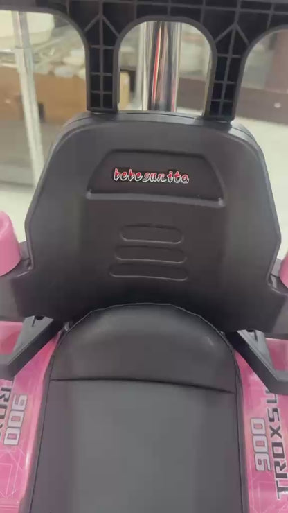 Cuatrimoto Eléctrica Infantil 6V Con Control Remoto, Llantas En Goma, 2 Motores y Asiento En Cuero
