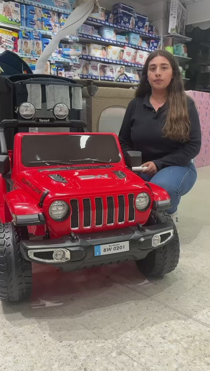 Carro Vehiculo Wrangler Prinsel Rojo Con Control Remoto