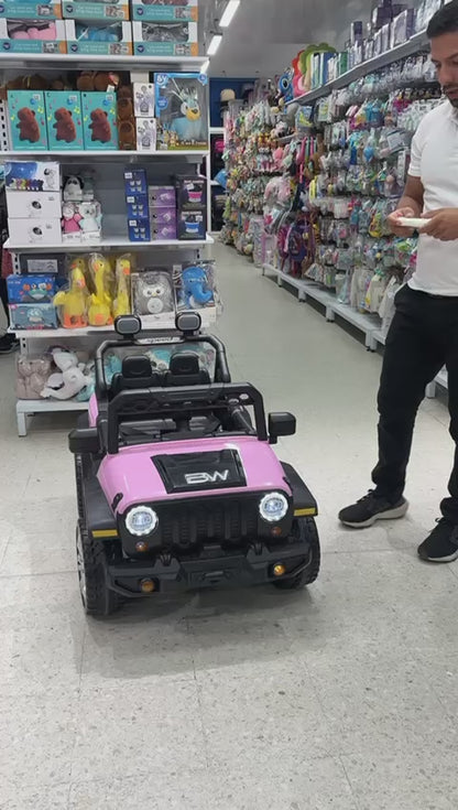 Carro Electrico Rubicon 12 Voltios Con Control Remoto Prinsel Rojo Llantas En Goma