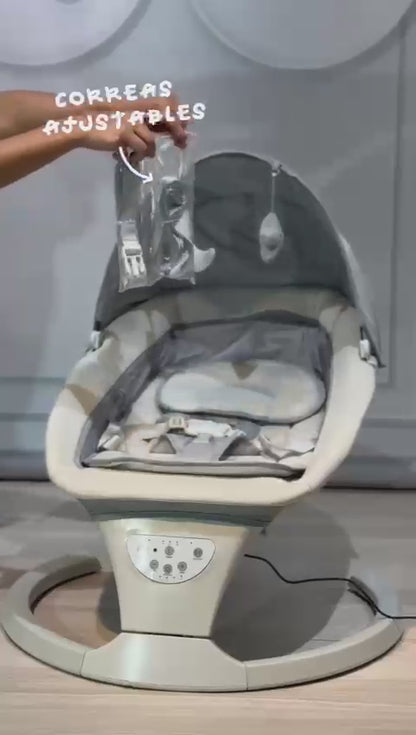 Mecedora Eléctrica Con Movimiento Lateral y Control Remoto, Espaldar Reclinable