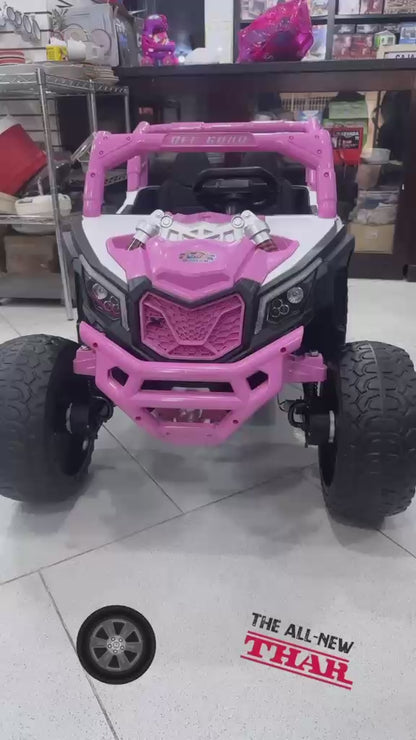 Carro Eléctrico Infantil CAN-AM 611 Para Dos Niños Con Control Remoto Con Llantas En Goma Y Asiento En Cuero